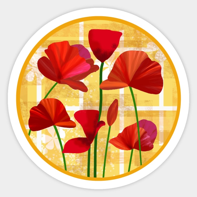 Red Poppies Sticker by Scratch